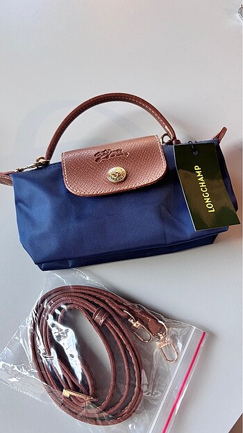 Lacivert Longchamp mini çanta