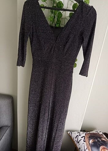 H&M H&M Işıltılı siyah tulum