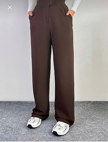Likralı Cırtlı Palazzo Pantalon
