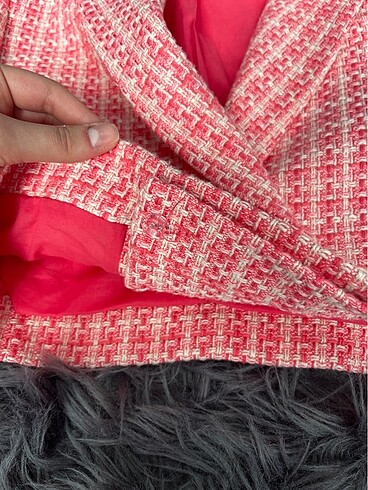 38 Beden pembe Renk Crop Blazer ceket