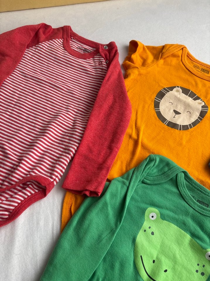 Renkli Pamuklu Uzun Kollu Bebek Body - Görsel 3