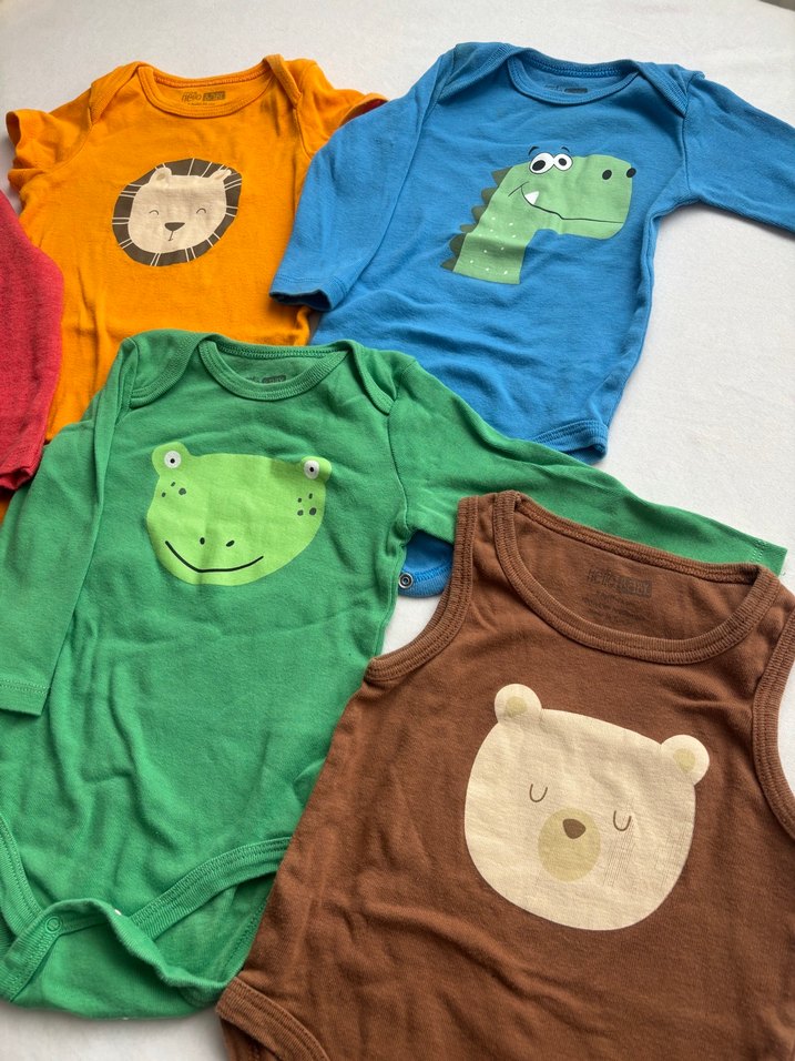 Renkli Pamuklu Uzun Kollu Bebek Body - Görsel 2