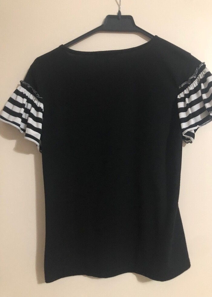 Koton Siyah Beyaz Tişört - Görsel 2