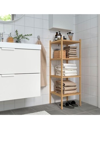 Ikea Bej Çocuk Rafı, 4 Katlı Ahşap