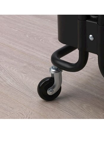 Ikea İKEA RASHULT Siyah 3 Katlı Tekerlekli Dolap Düzenleyici