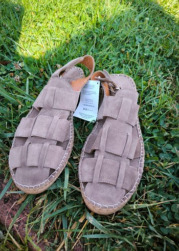 İNCİ Bej Süet ERKEK Sandalet - Görsel 5