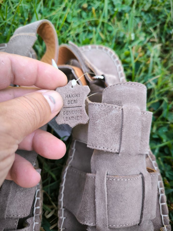 İNCİ Bej Süet ERKEK Sandalet - Görsel 4