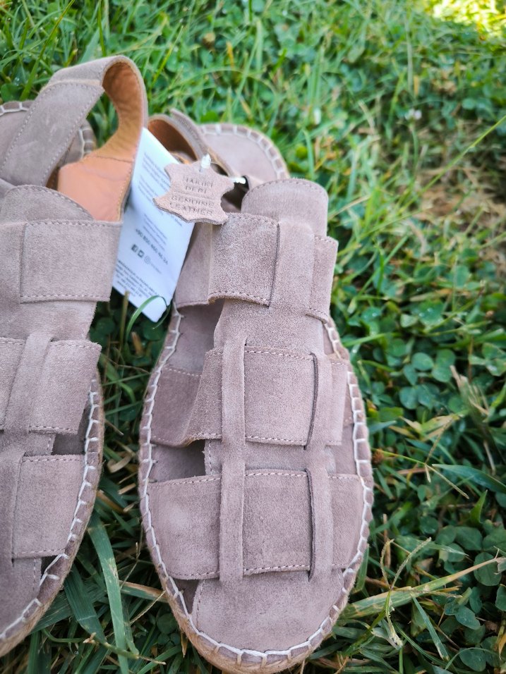 İNCİ Bej Süet ERKEK Sandalet - Görsel 3