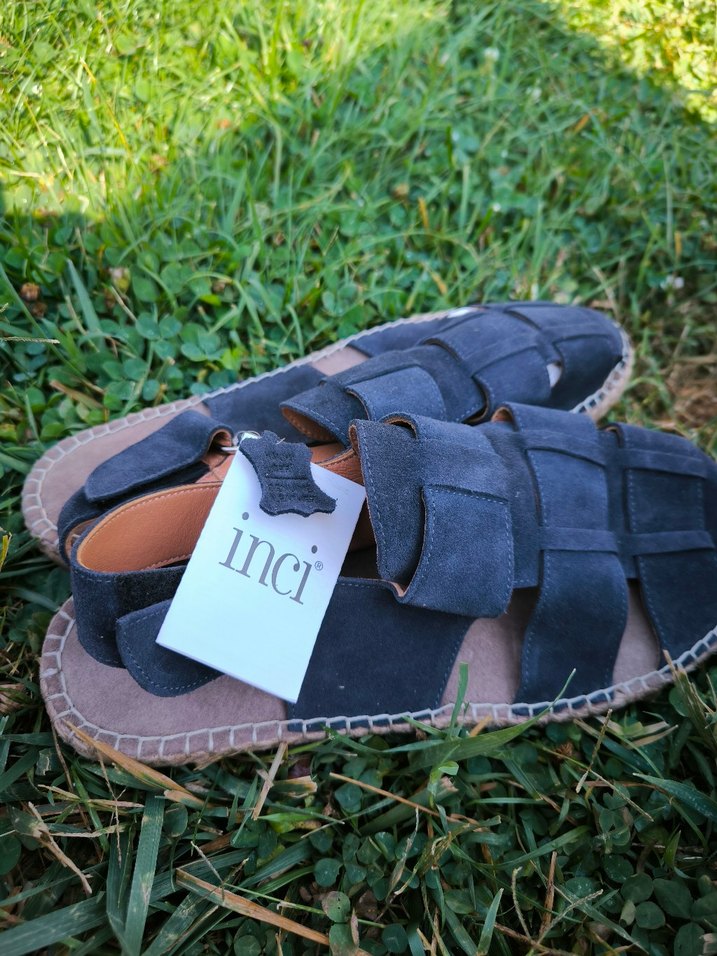 İNCİ Gri Süet Erkek Sandalet - Görsel 2