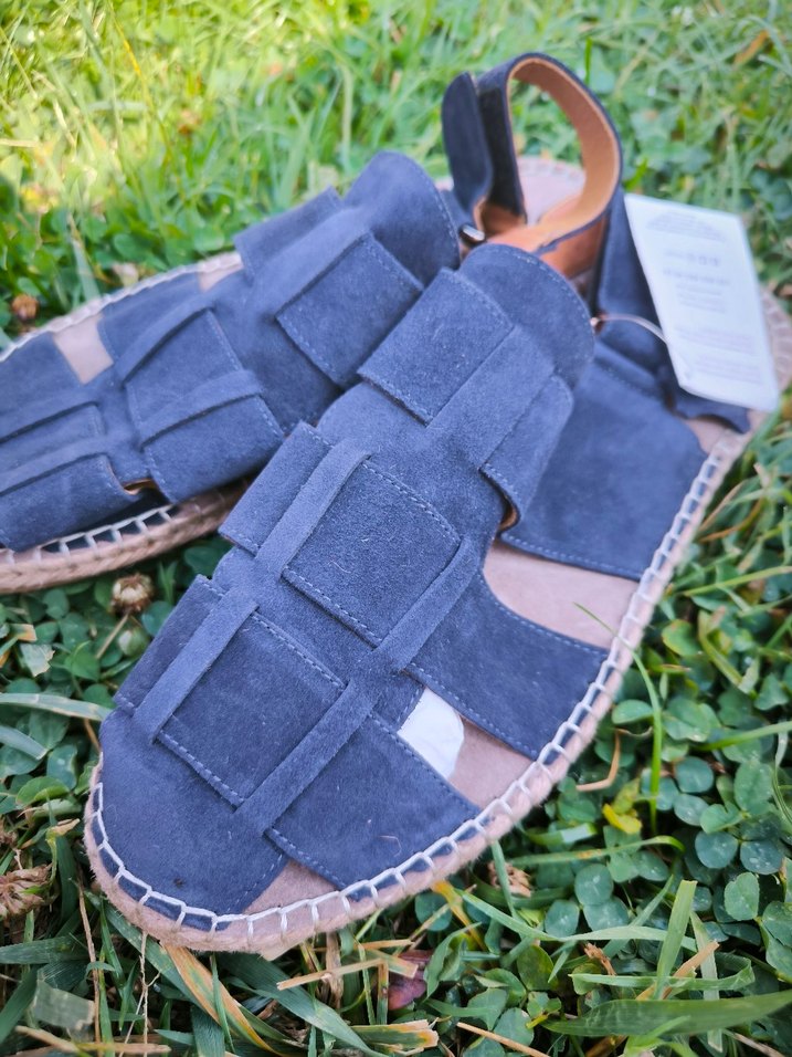 İNCİ Gri Süet Erkek Sandalet - Görsel 4