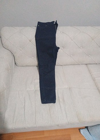 Kadın Lacivert Denim Kumaş Pantolon