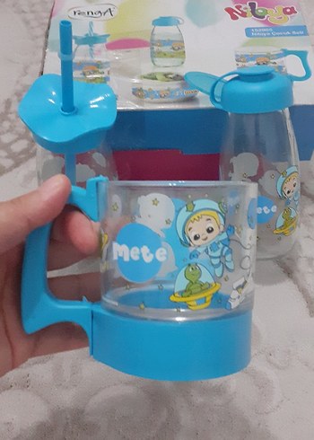  Beden Renkli Mavi Çocuk Beslenme Seti