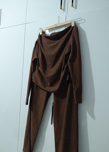 Kayık Yaka Kiremit Rengi İkili Takım - Görsel 3