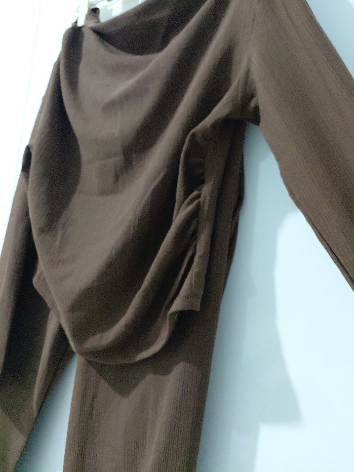 Kayık Yaka Kiremit Rengi İkili Takım - Görsel 4