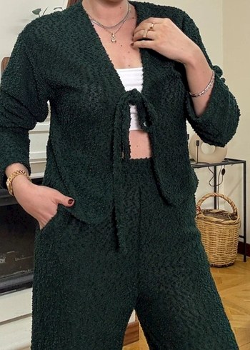 Bağcık Detaylı Örme Takım - Görsel 2