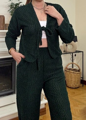 Bağcık Detaylı Örme Takım - Görsel 3