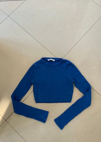 Pull&Bear Mavi Crop Kazak
