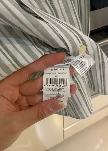 Beymen Haki/Beyaz Çizgili Gömlek - Görsel 5