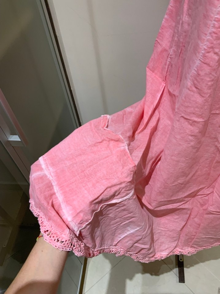 Pembe dantel detaylı elbise - Görsel 3