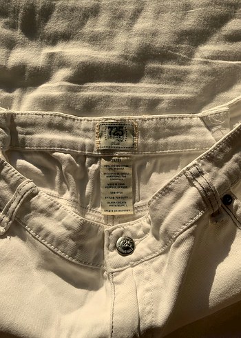 Mini Beyaz kot şort - Görsel 4