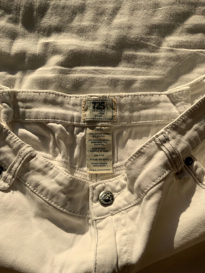 Mini Beyaz kot şort - Görsel 4