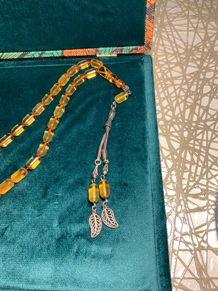 Damla Kehribar Tesbih - Görsel 2