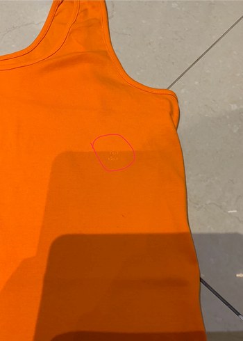 Turuncu Kolsuz Bluz - Görsel 4