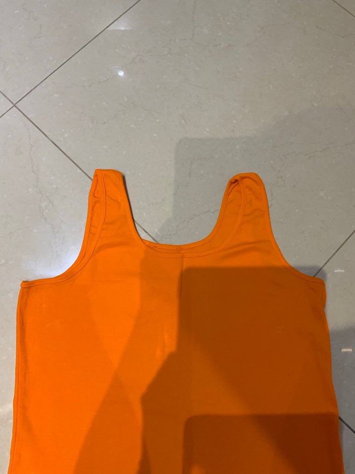 Turuncu Kolsuz Bluz - Görsel 2