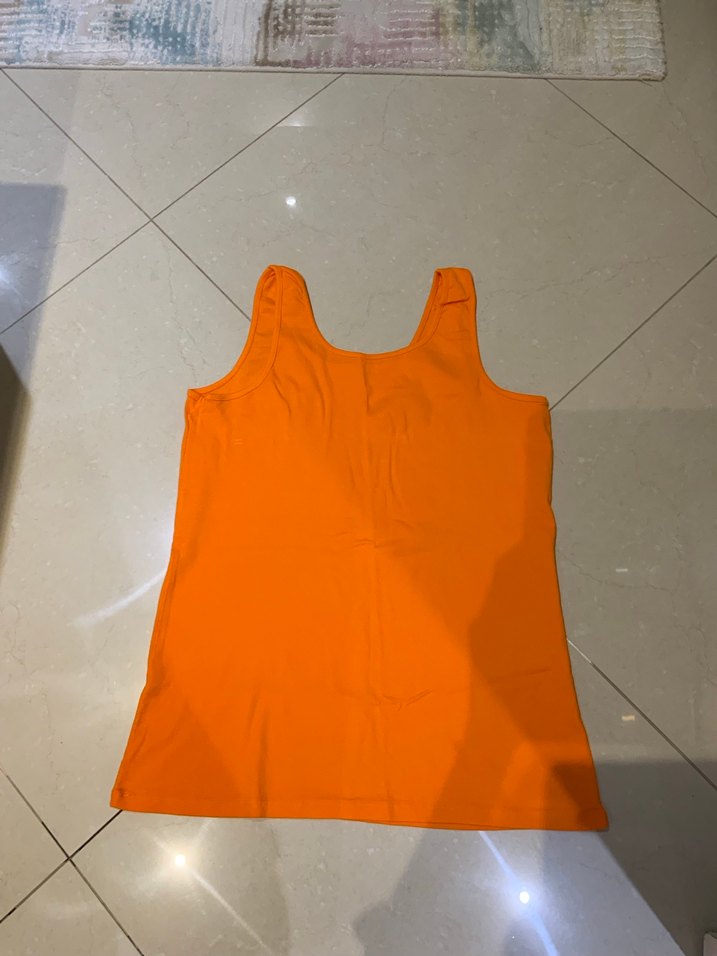 Turuncu Kolsuz Bluz - Görsel 5