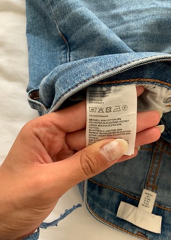 44 Beden H&M Mavi Kot Şort