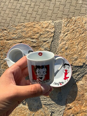 Beden beyaz Renk Bernardo Betty Boop Fincan takımı