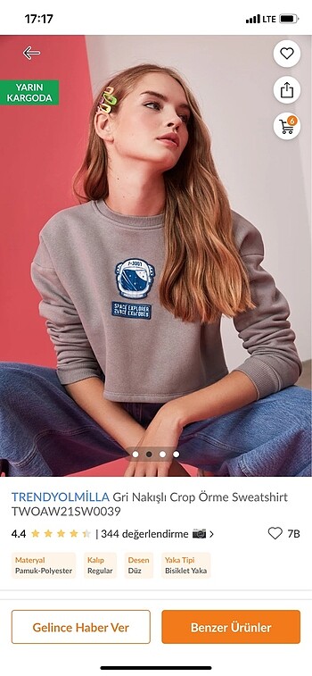 Crop swaetshirt