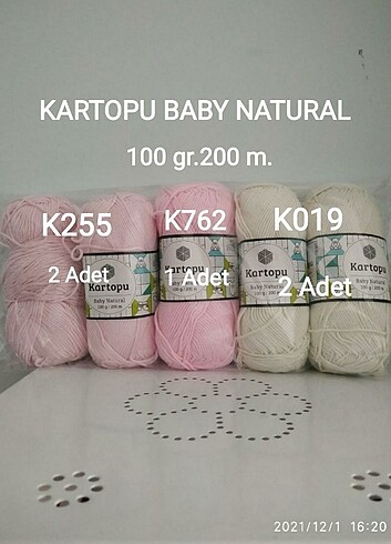 KARTOPU BABY NATURAL COTTON ADET FİYATI