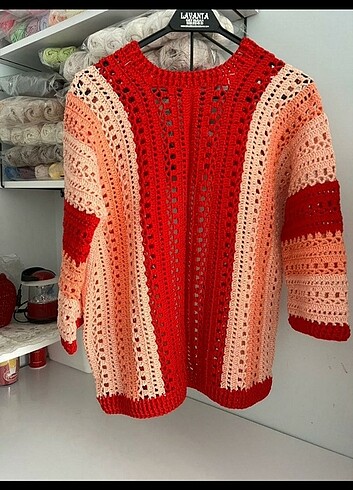 Tasarımcı El örgüsü hırka