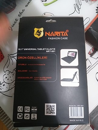  Beden siyah Renk narita 10.1'' tablet klavye