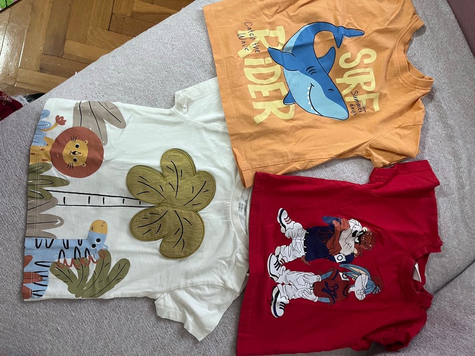 3 lü Renkli Baskılı Erkek Çocuk Kısa Kollu Tişört - Görsel 3