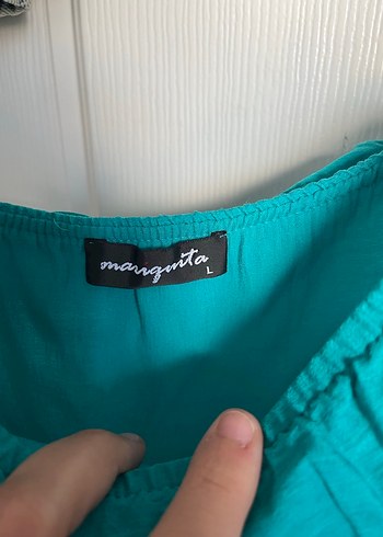 Kadın Turkuaz Kısa Askılı Tulum - Görsel 4