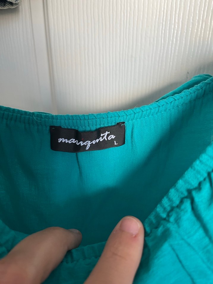 Kadın Turkuaz Kısa Askılı Tulum - Görsel 4