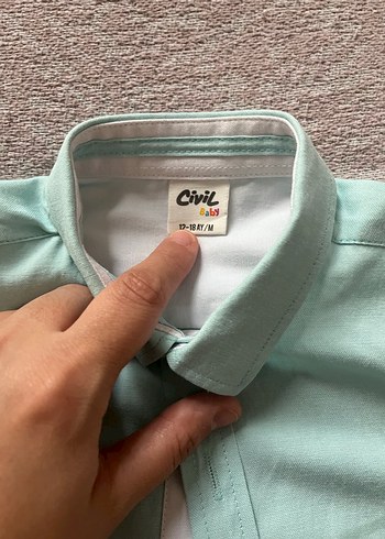 Erkek Çocuk yeşil Uzun Kollu ve gri kısa kollu Pamuklu Gömlek - Görsel 7