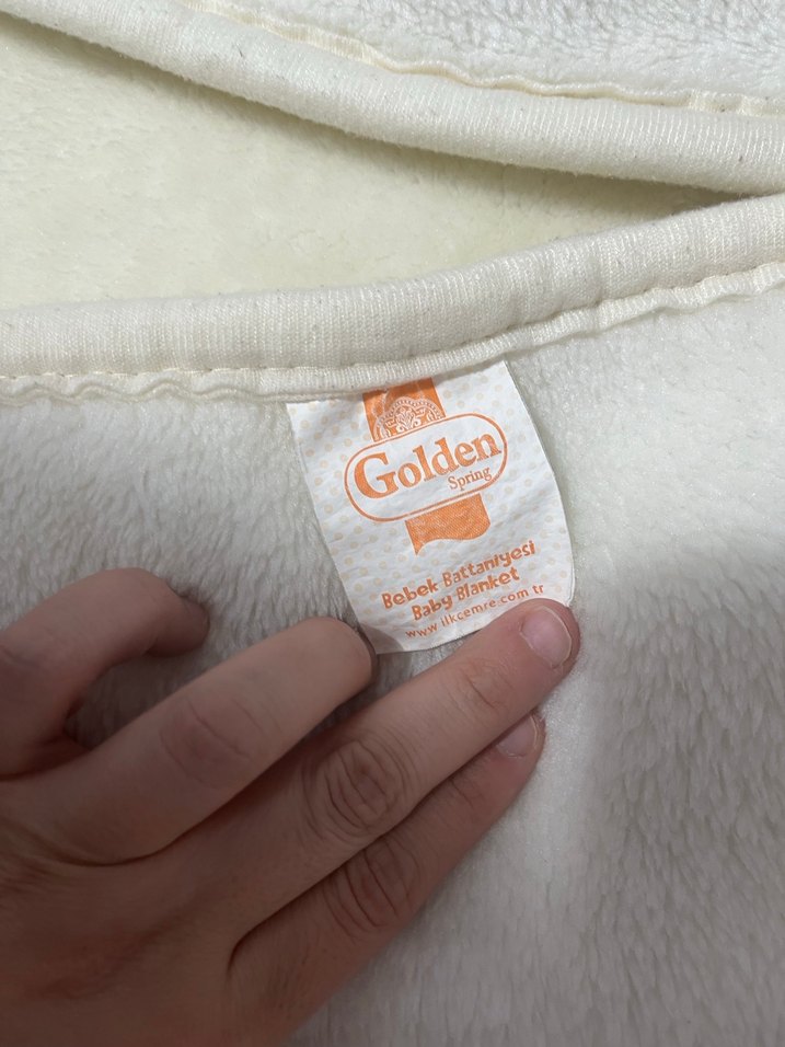 Krem Desenli Bebek Battaniyesi - Görsel 3