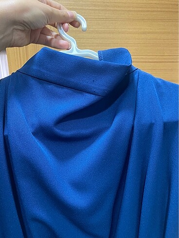 34 Beden mavi Renk Trendyolmilla petrol mavisi midi elbise