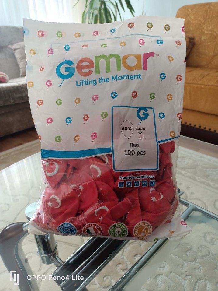 Türk Bayraklı 100'lü Balon Paketi - Görsel 2