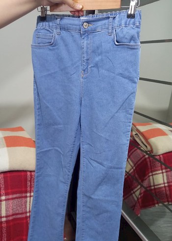 m Beden mavi Renk Kadın Mavi Pastel Renk Rahat Denim Jean