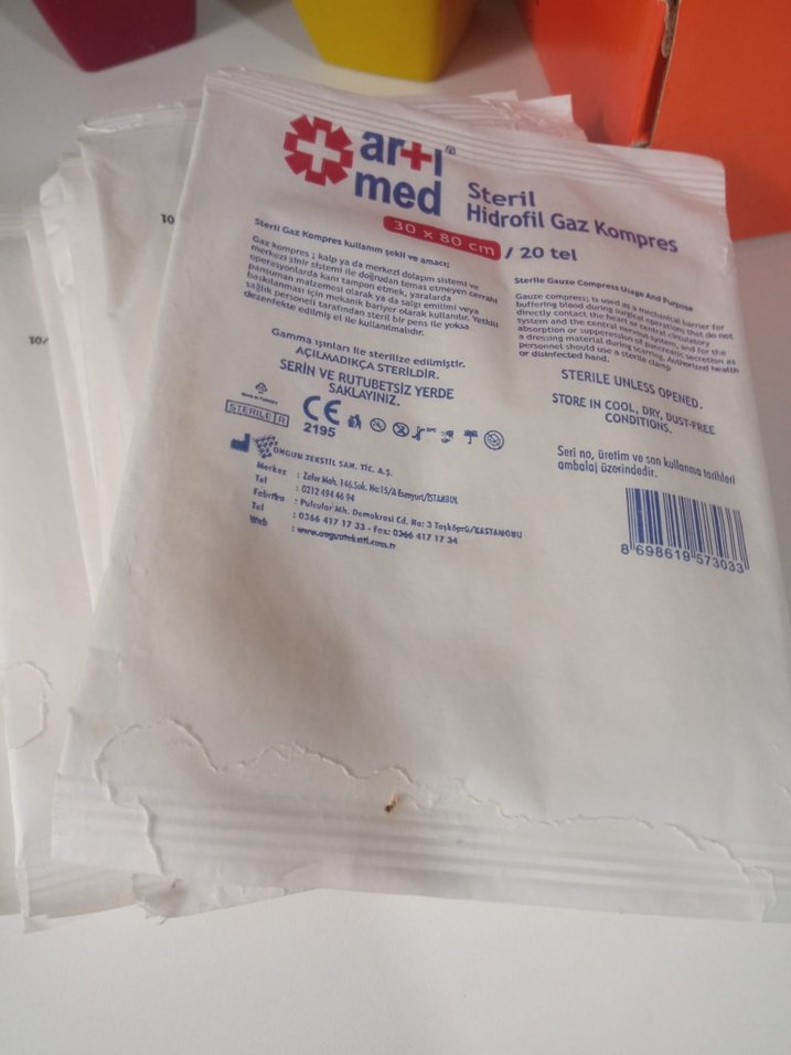 Steril Hidrofil Gaz Kompres 30x80 cm 10 lu - Görsel 4