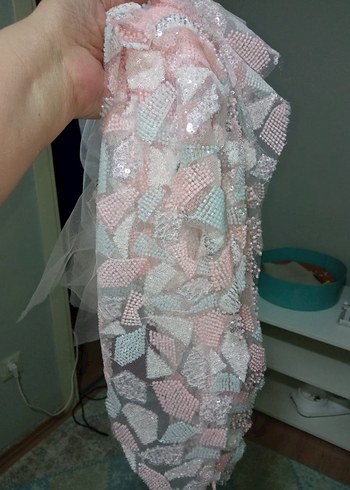 boncuklu ve pullu tül parçaları - Görsel 6