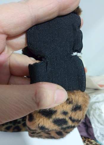 Kürk Detaylı Leopar Desenli bere ve saç bandi - Görsel 7