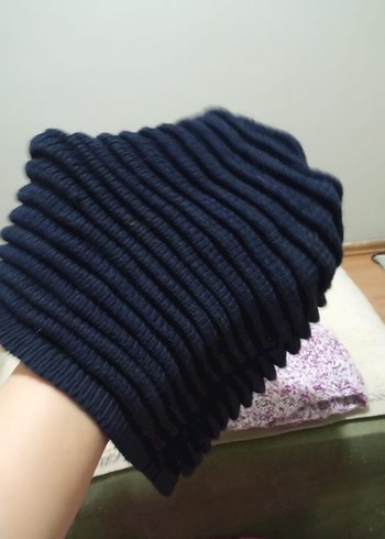 Renkli Örgü Kadın Bere - Görsel 3