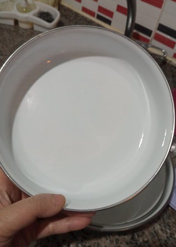 Çiçek Desenli Beyaz emaye Kase Seti - Görsel 6