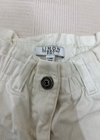 Limon Company Kız Çocuk Gri Düğmeli Pamuk Şort