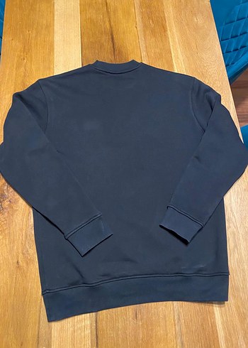 Siyah Erkek Sweatshirt, Bisiklet Yaka, Fermuarlı